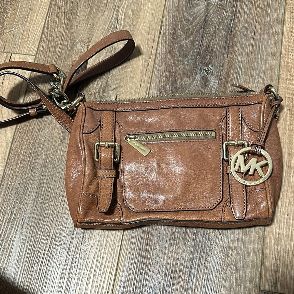 Michael Kors Brown Crossbody Bag with Signature Charm